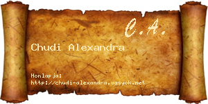 Chudi Alexandra névjegykártya